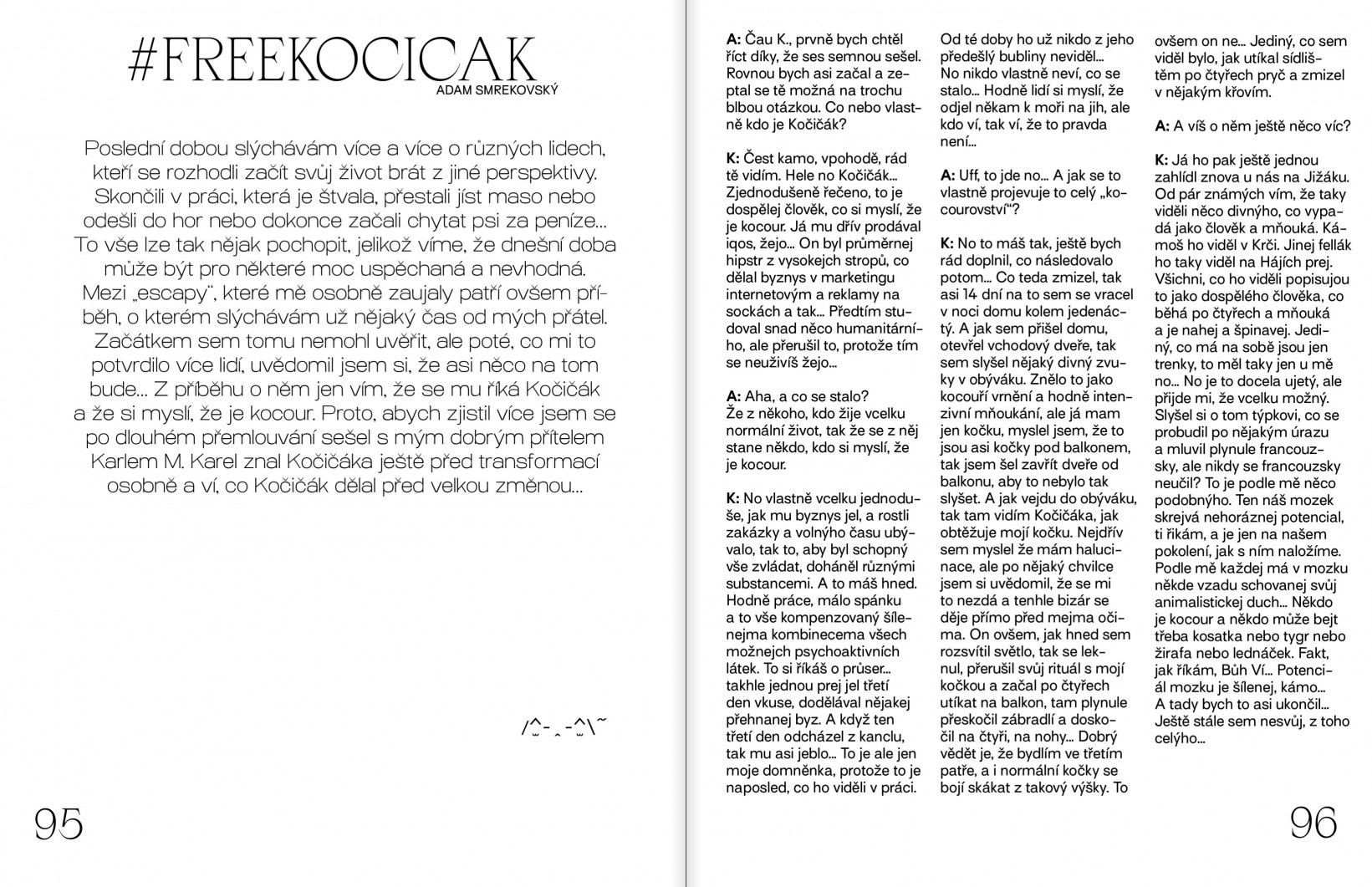 Adam Smrekovský: #FREEKOCICAK