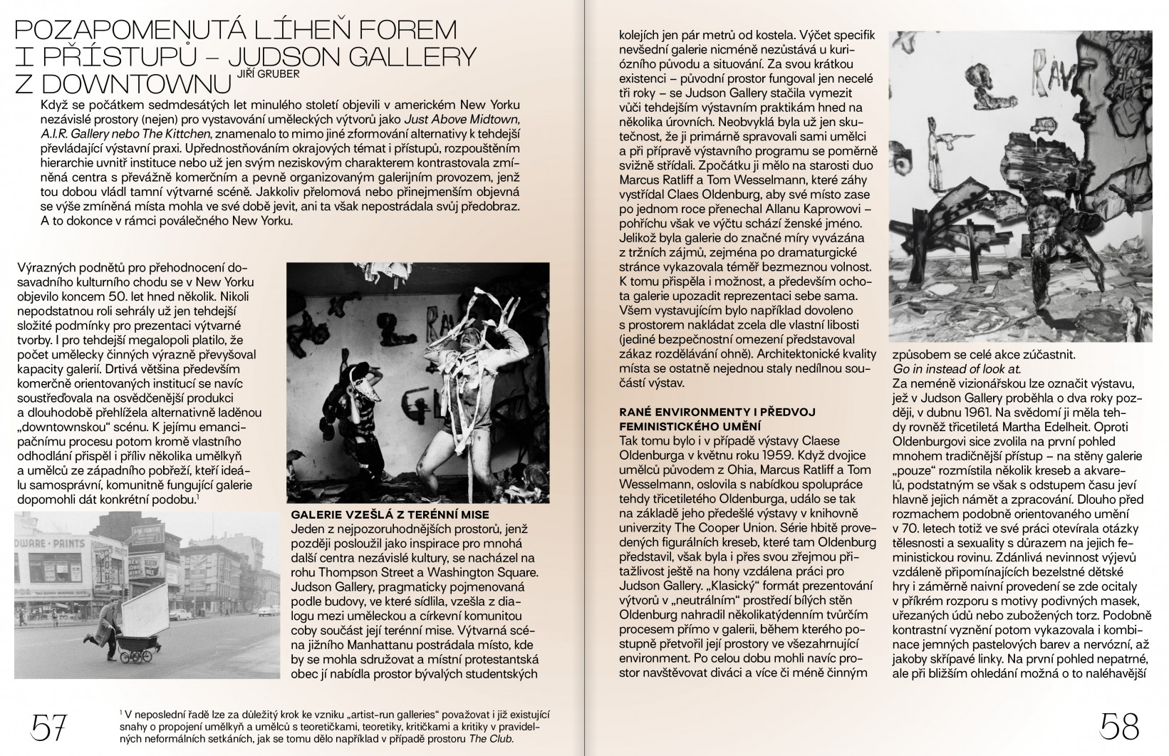 Jiří Gruber: Pozapomenutá líheň forem i přístupů – Judson Gallery z Downtownu